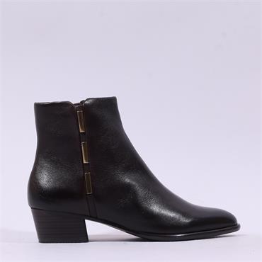 Regarde Le Ciel Lori Low Heel Ankle Boot - Brown Leather
